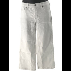 NYDJ Teresa Wide-Leg Ankle Jeans w/ Contoured Seams Optic White - Regular